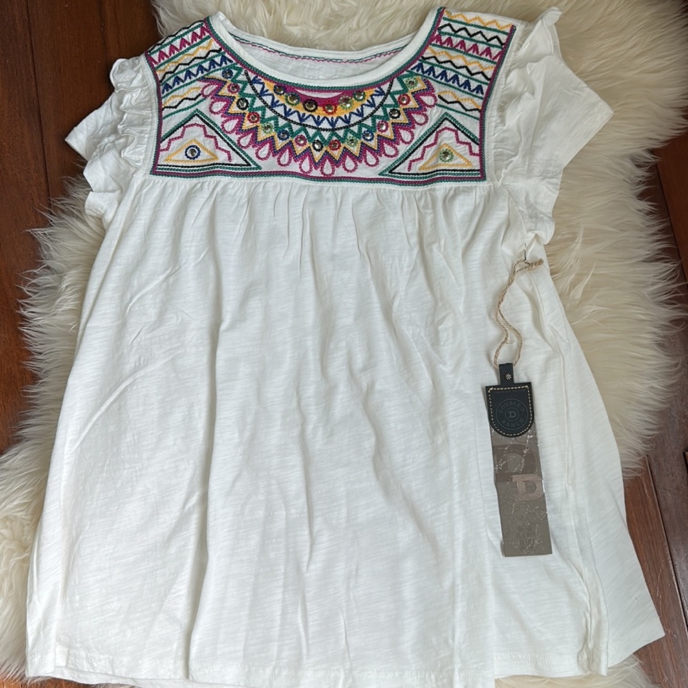 NWT Double D Ranch Palomita String Top Boho Western Bohemian Casual Shirt